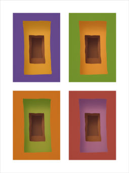 Four Ways of Looking at Three Doorways (2010) <br /><span>Archival Pigment on Hahnemuhle Museum Etching Paper<br />30" x 40" print size, 35" x 45" framed</span> Doors_Browns_comp-web-800