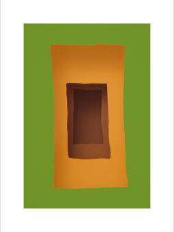 Three Doorways: Green over Orange (2010) <br /><span>Archival Pigment on Hahnemuhle Museum Etching Paper<br />15" x 20" print size, 20" x 25" framed</span> Doors_browns_v2-web-800