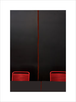 Two Chairs with Red (2009) <br /><span>Archival Pigment on Hahnemuhle Museum Etching Paper<br />15" x 20" print size, 20" x 25" framed</span> two chairs red